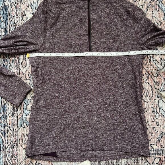 Lululemon Surge Warm 1/2 Zip Pullover Men’s Size Medium Heathered Black Cherry - Picture 11 of 14